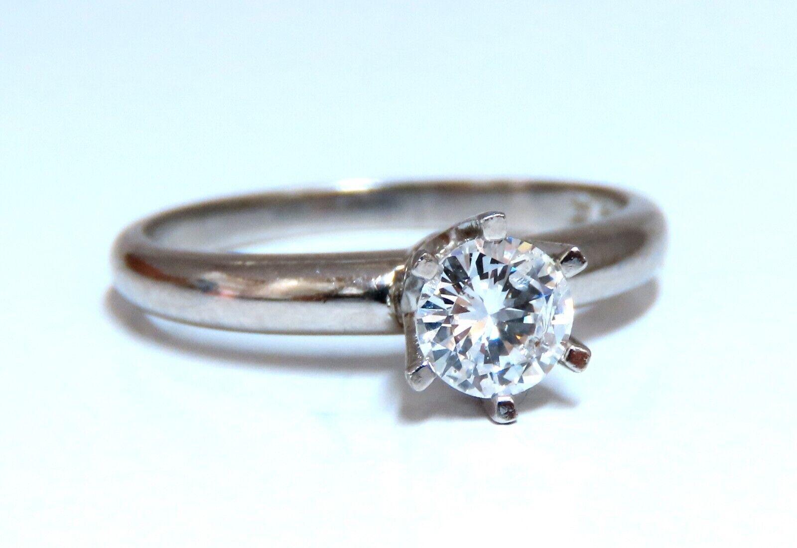 GIA Certified .49 Carat Natural Round Diamond Solitaire Ring E/I2 In New Condition For Sale In New York, NY