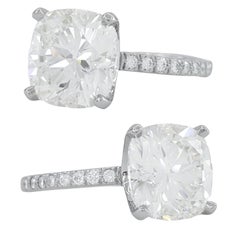 GIA Certified 5 Carat Cushion Cut VS Diamond Engagement Ring