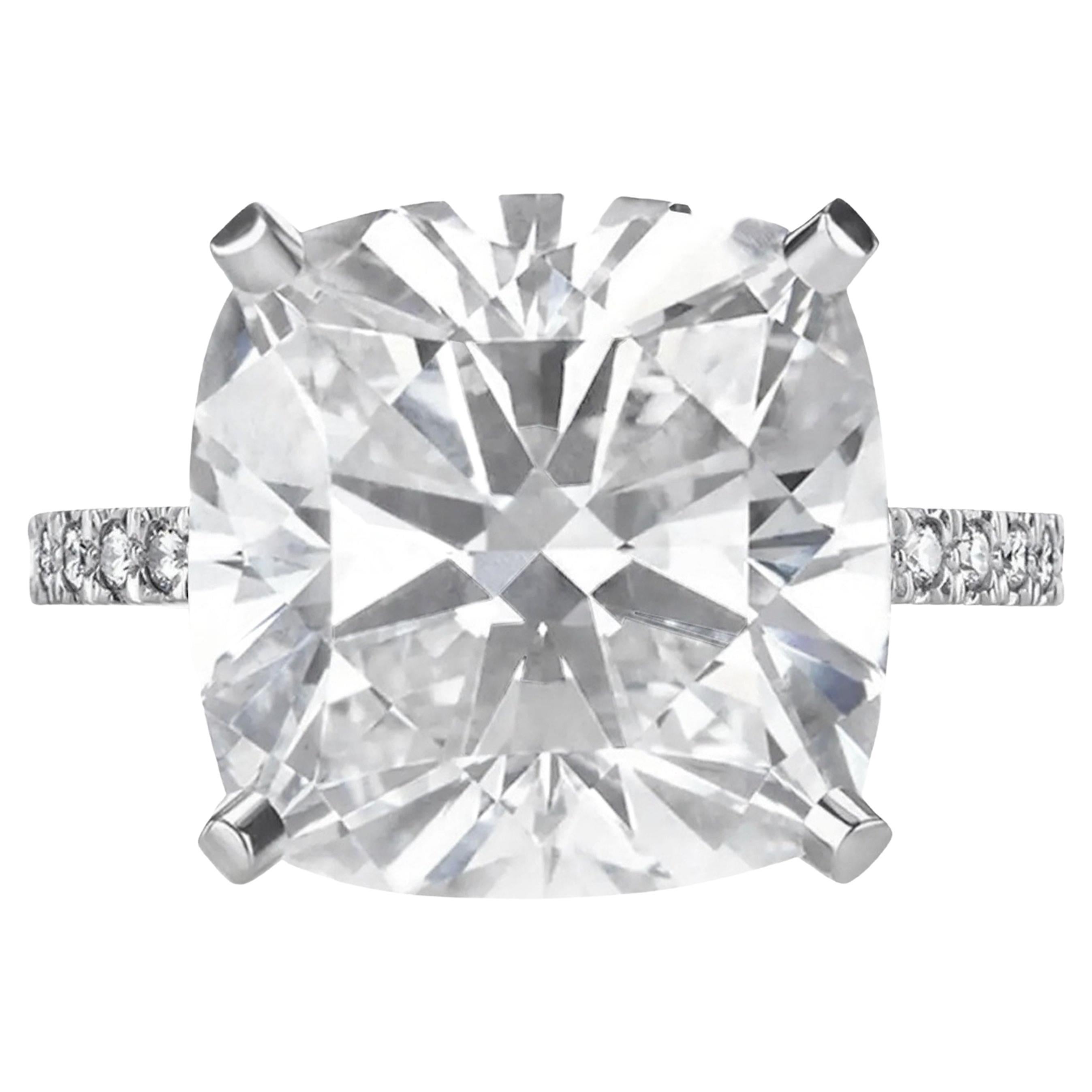 GIA Certified 5 Carat Cushion Cut VS Diamond Engagement Ring