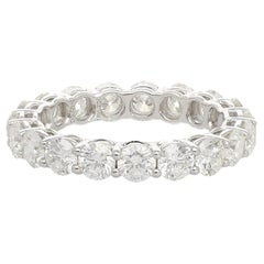 GIA Certified 5 Carat D/VS1 Diamond Wedding Eternity Band Ring in 18K White Gold (bague de mariage éternelle en or blanc 18 carats)