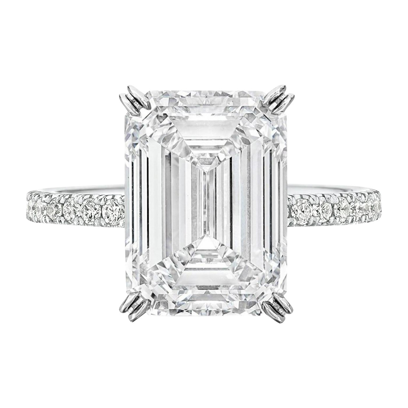 GIA Certified 5 Carat Diamond D COLOR FLAWLESS Clarity Ring For Sale