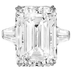 MADE IN ITALY GIA Certified 5 Carat Emerald Cut Diamond Solitaire Ring 