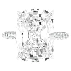 GIA Certified 5 Carat Elongated Cushion Cut Diamond Ring GIA Certified 5 Carat Elongated Cushion Cut Diamond Ring