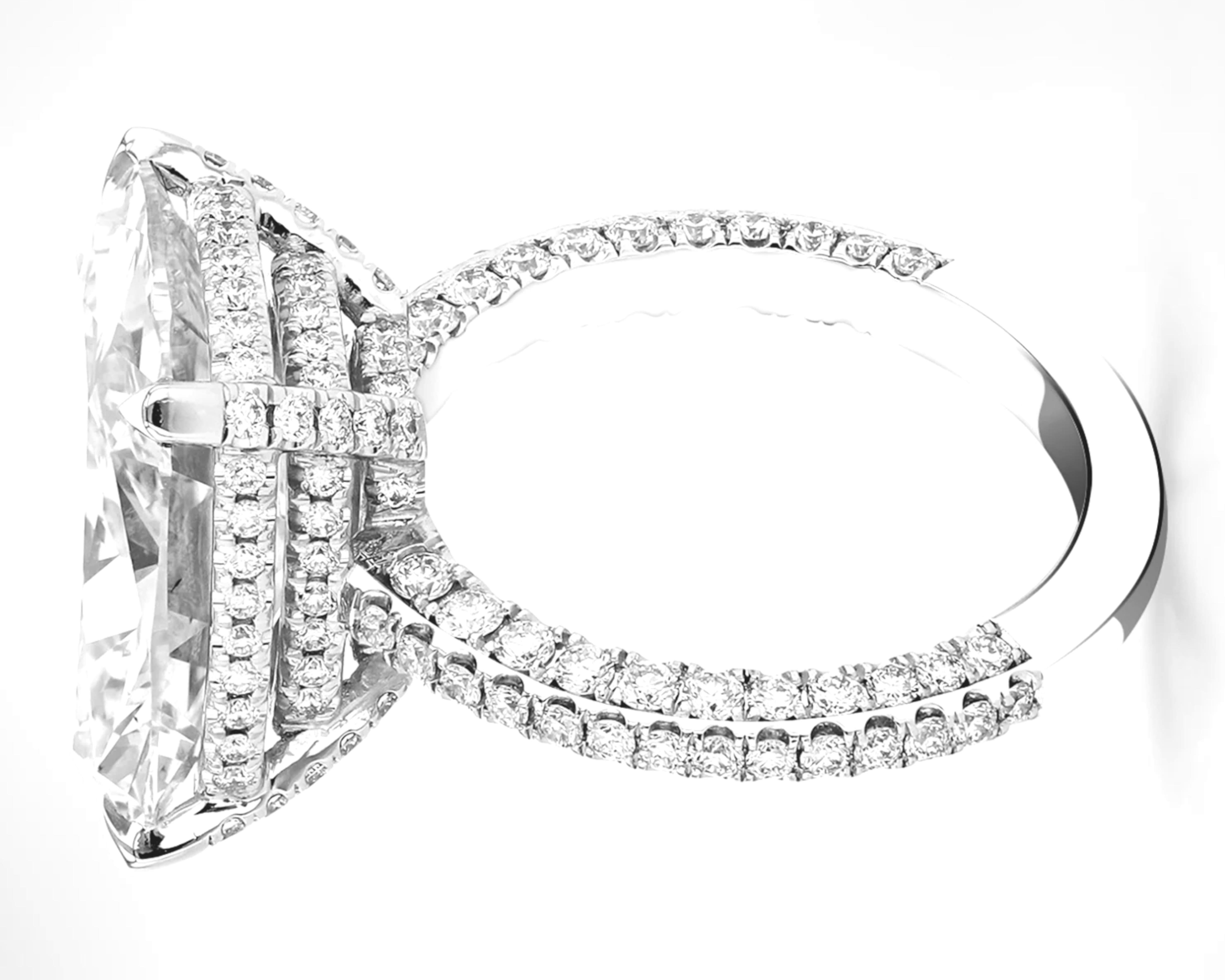 exquisite 5 carat elongated cushion cut diamond, GIA certified as a Type IIa Golconda stone. Type IIa diamonds are among the most sought-after and precious in the world, known for their exceptional purity and colorlessness. The Golconda region in
