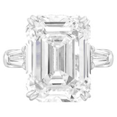 Verlobungsring, GIA-zertifizierter 5 Karat Diamant im Smaragdschliff E Farbe VS1