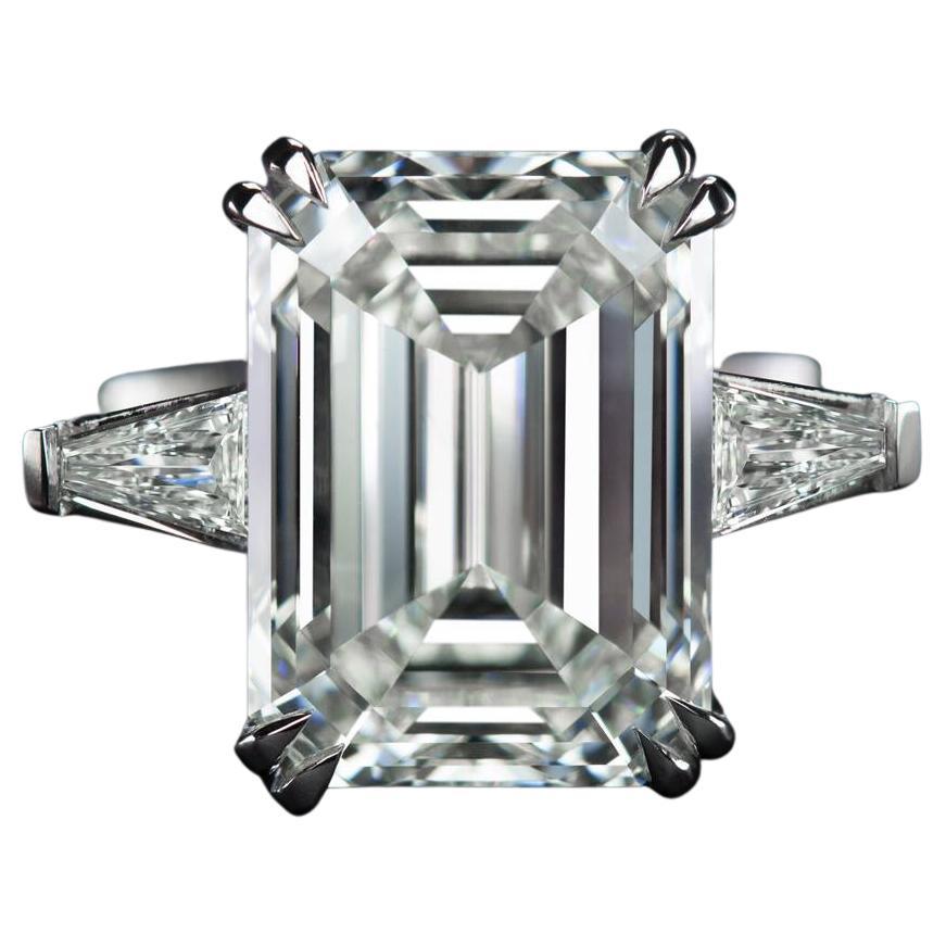 GIA Certified 5.12 Carat Emerald Cut Diamond For Sale