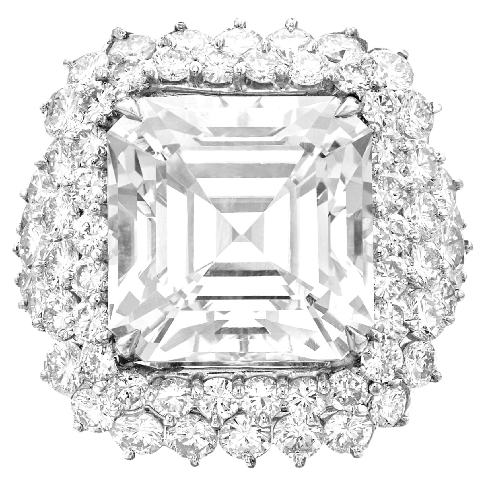 GIA Certified 5 Carat Emerald Cut Diamond Platinum Ring FLAWLESS Clarity