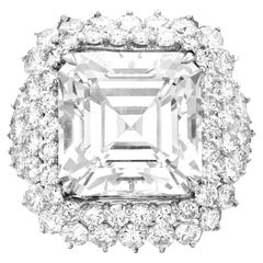 GIA Certified 5 Carat Emerald Cut Diamond Platinum Ring FLAWLESS Clarity
