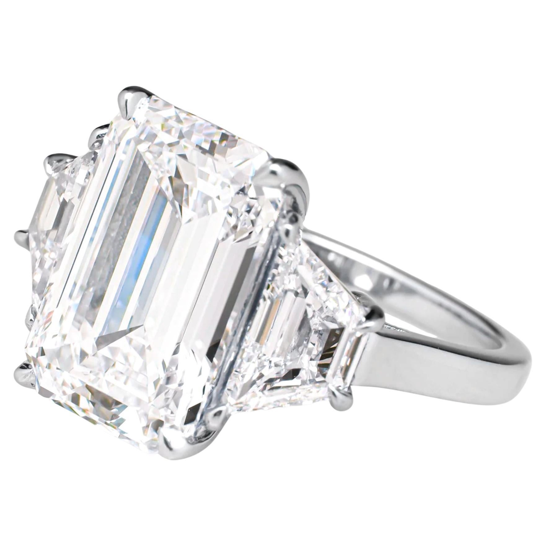 GIA Certified 5.01 Carat Emerald Cut Diamond E Color VS1 Clarity in Platinum