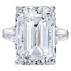 GIA Certified 5 Carat Emerald Cut Diamond Solitaire Engagement Ring