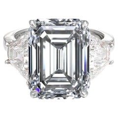 GIA Certified 5 Carat Emerald Cut Diamond Solitaire Ring