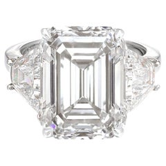 GIA Certified 5 Carat Emerald Cut Diamond Solitaire Ring