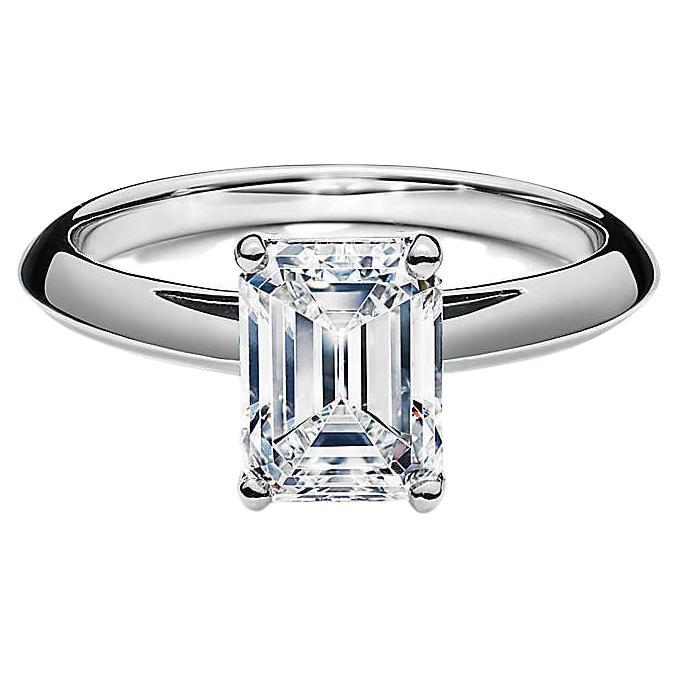 GIA Certified 5 Carat Emerald Cut Diamond Solitiare Ring