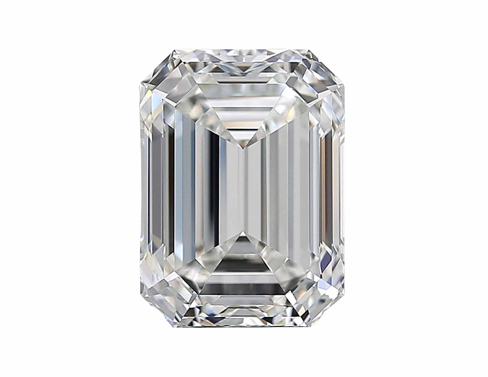 Contemporary GIA Certified 5.03 Carat Emerald Cut Diamond IF Clarity with Trapezoid Diamond For Sale