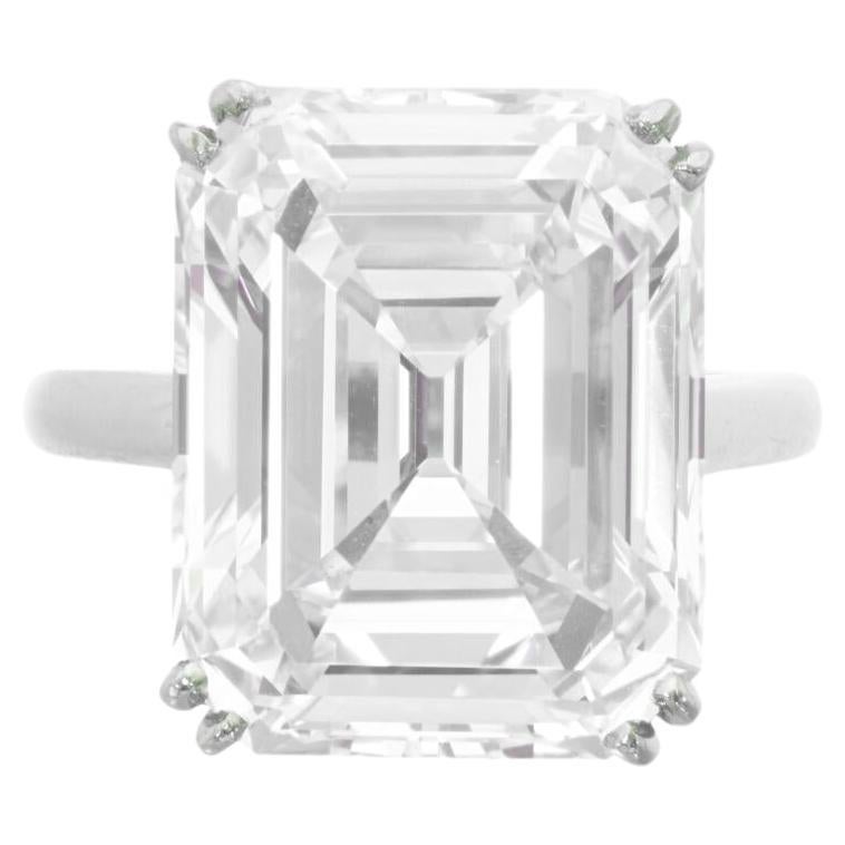 Anillo de diamantes de 5 quilates talla esmeralda VVS2 CLARITY certificado por GIA