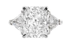 GIA Certified 5 Carat Exceptional Platinum Ring