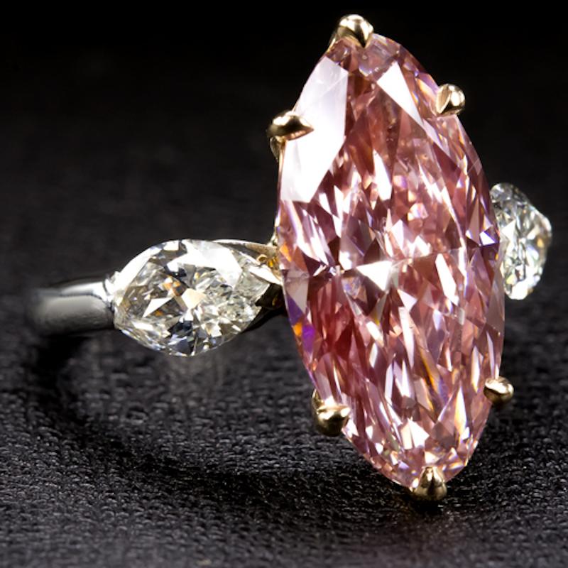 5 carat pink diamond ring
