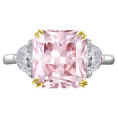 GIA Certified 5 Carat Fancy Pink Even color Diamond Ring Investment grade