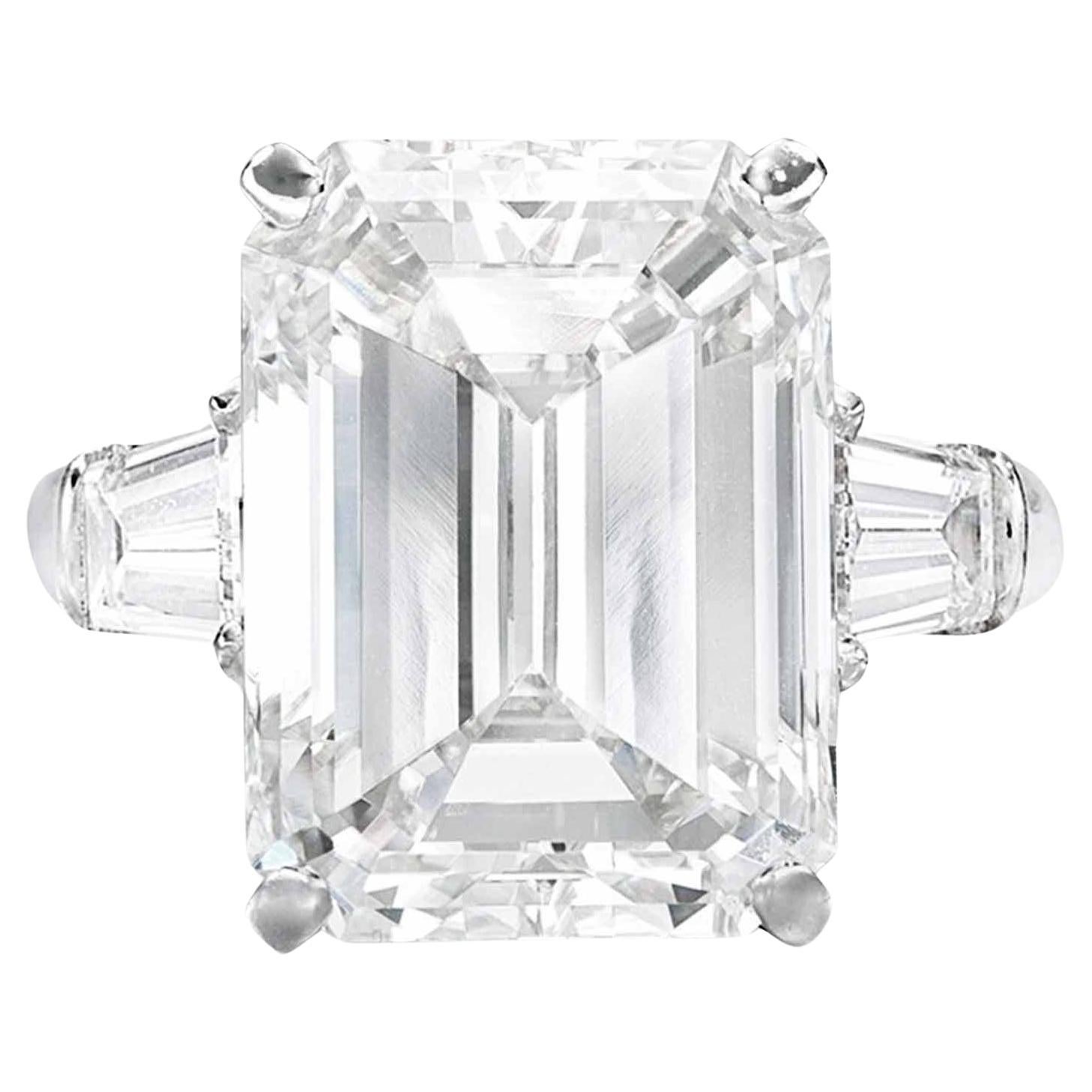 GIA Certified 6 Carat G Color VS Clarity Emerald Cut Diamond 18k White