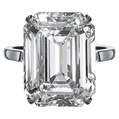GIA Certified 5 Carat G Color VVS Emerald Cut Diamond Solitaire Platinum Ring