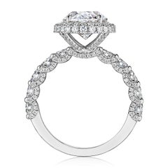 GIA Certified 5 Carat H VS1 Oval Diamond Engagement Ring "Violet"