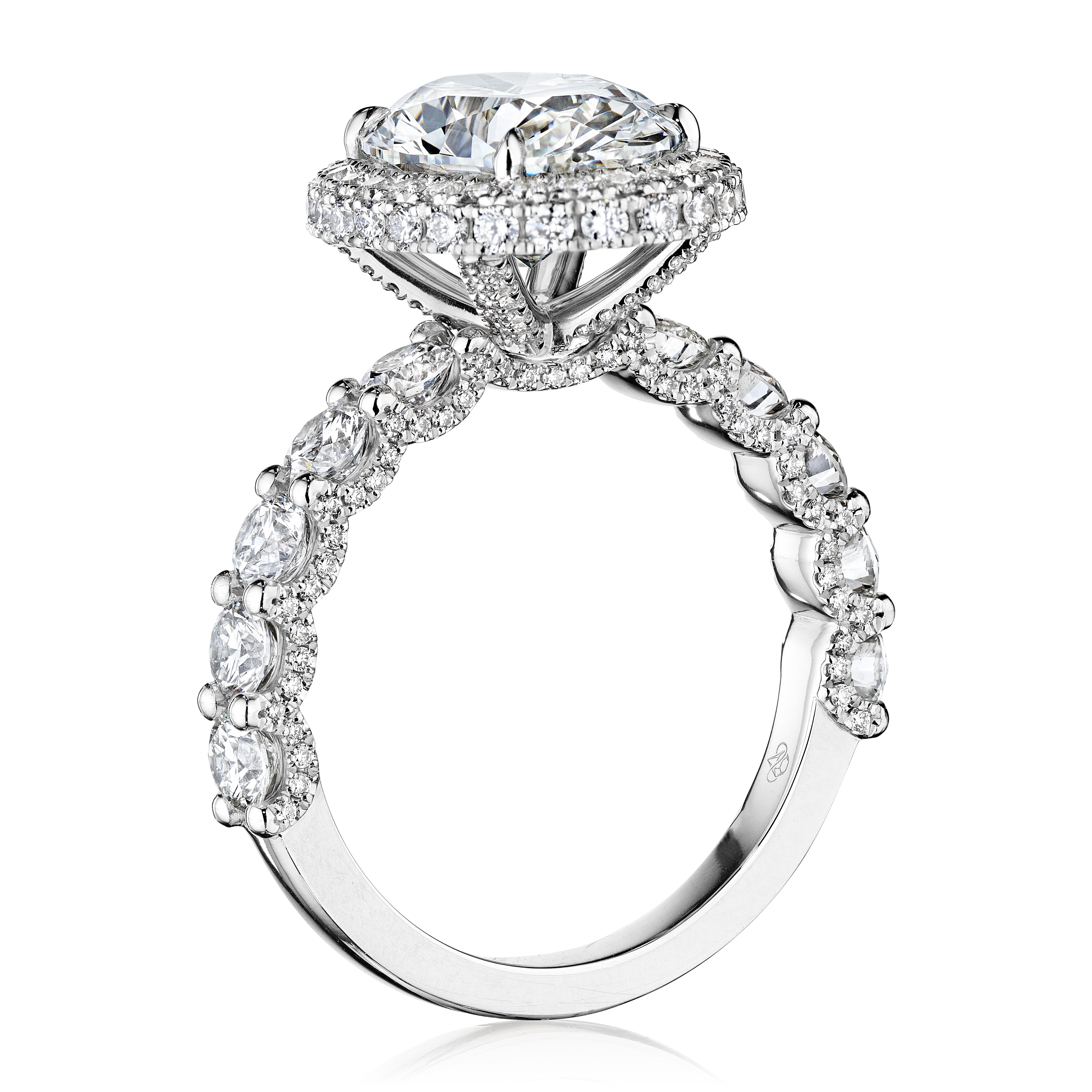 Oval Cut GIA Certified 5 Carat H VS1 Oval Diamond Engagement Ring 