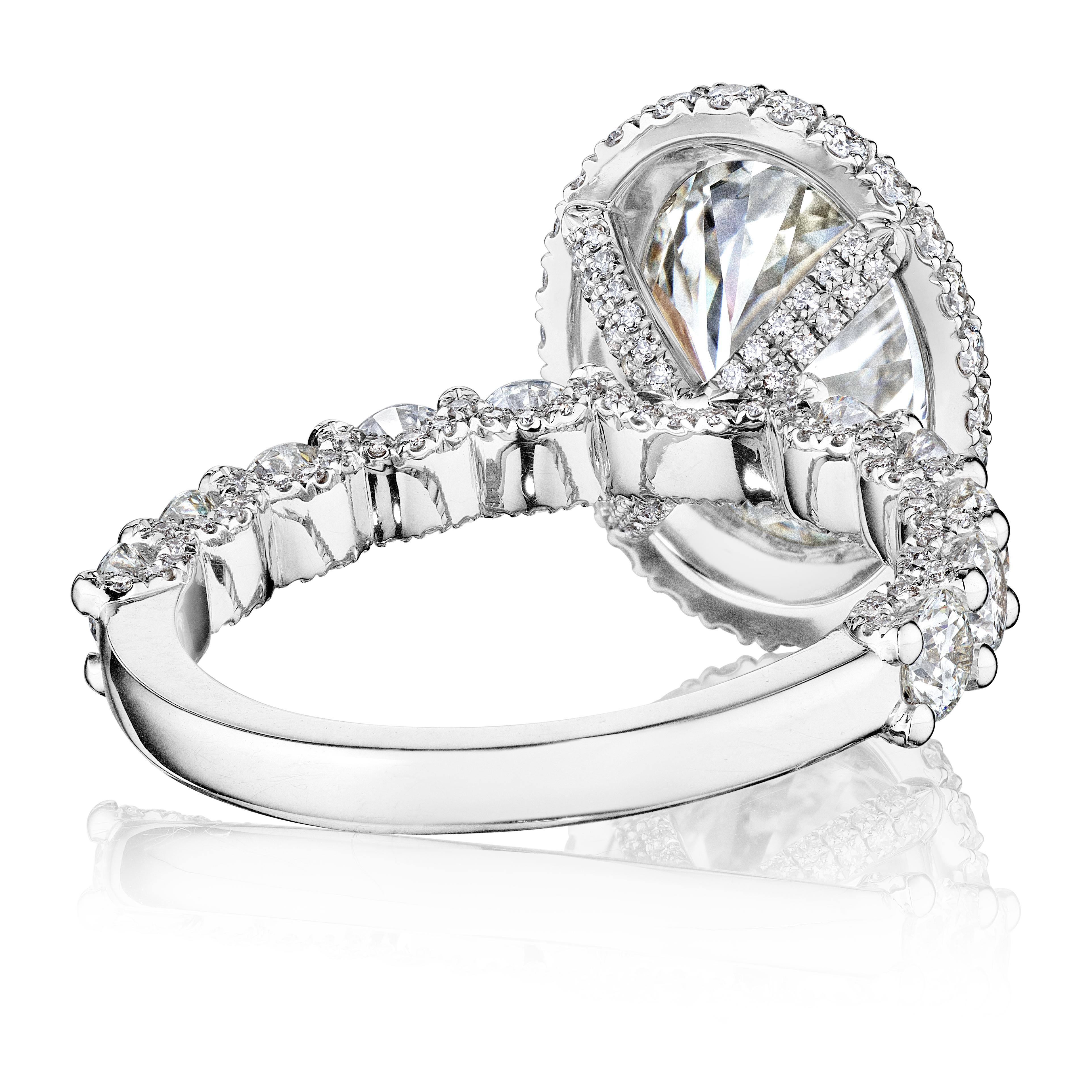 GIA Certified 5 Carat H VS1 Oval Diamond Engagement Ring 