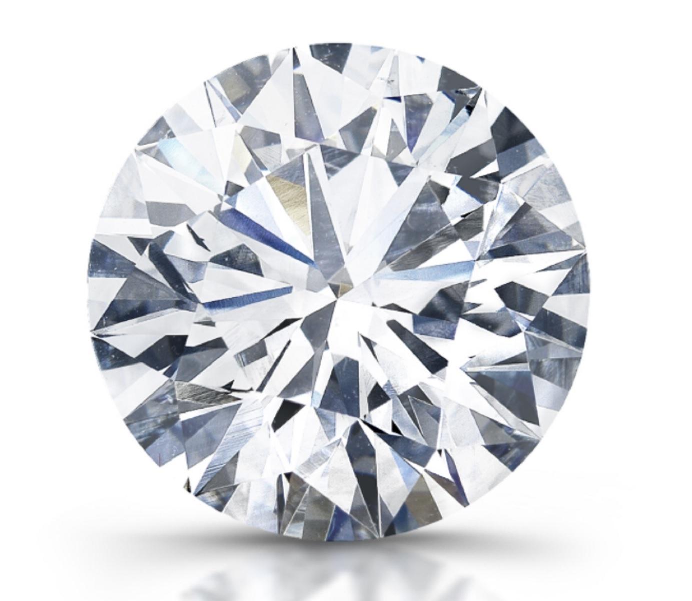 Taille ronde Bague en platine avec diamants ronds de 5 carats certifiés GIA J VS2  en vente