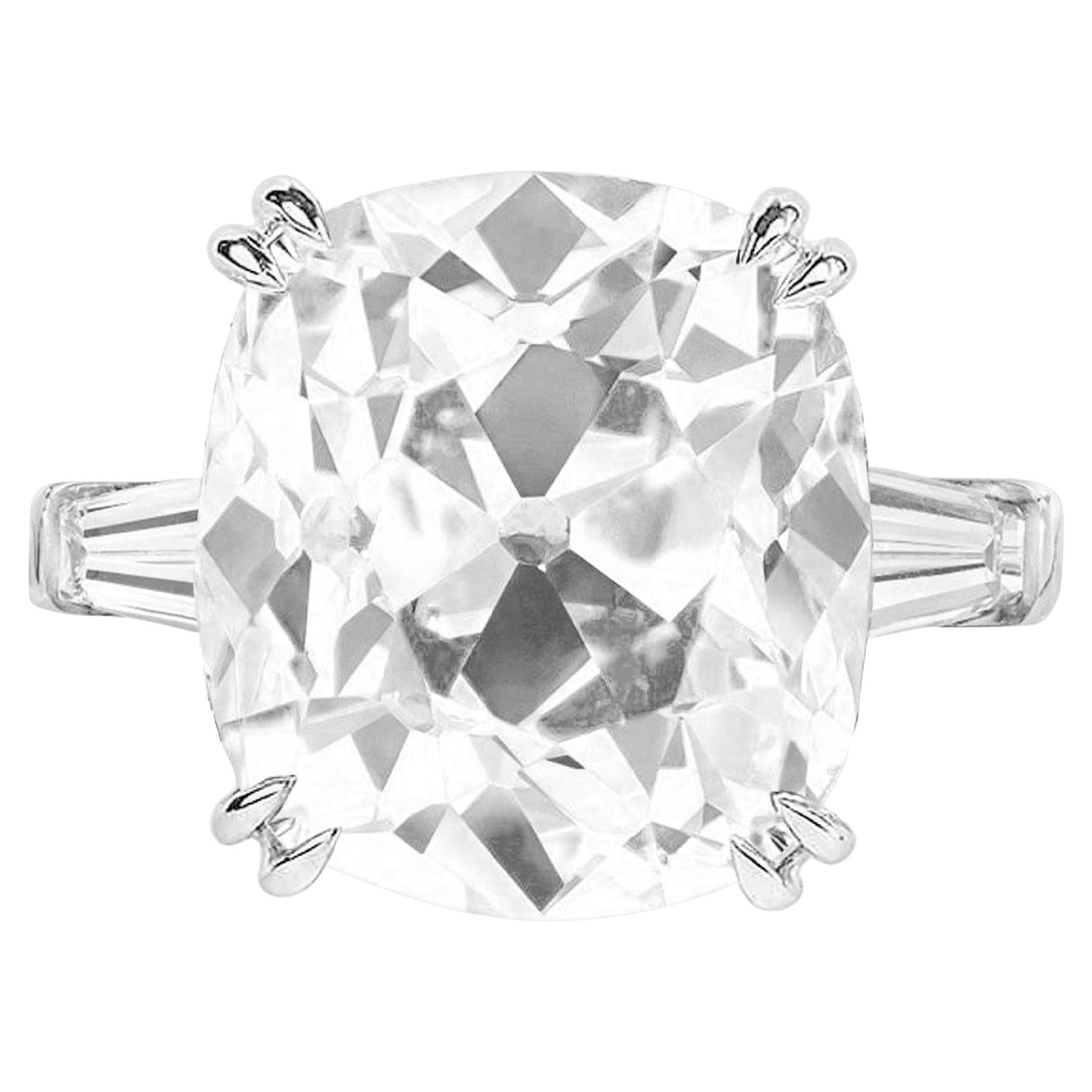GIA Certified 5 Carat Old Mine Cut Diamond Engagement Ring