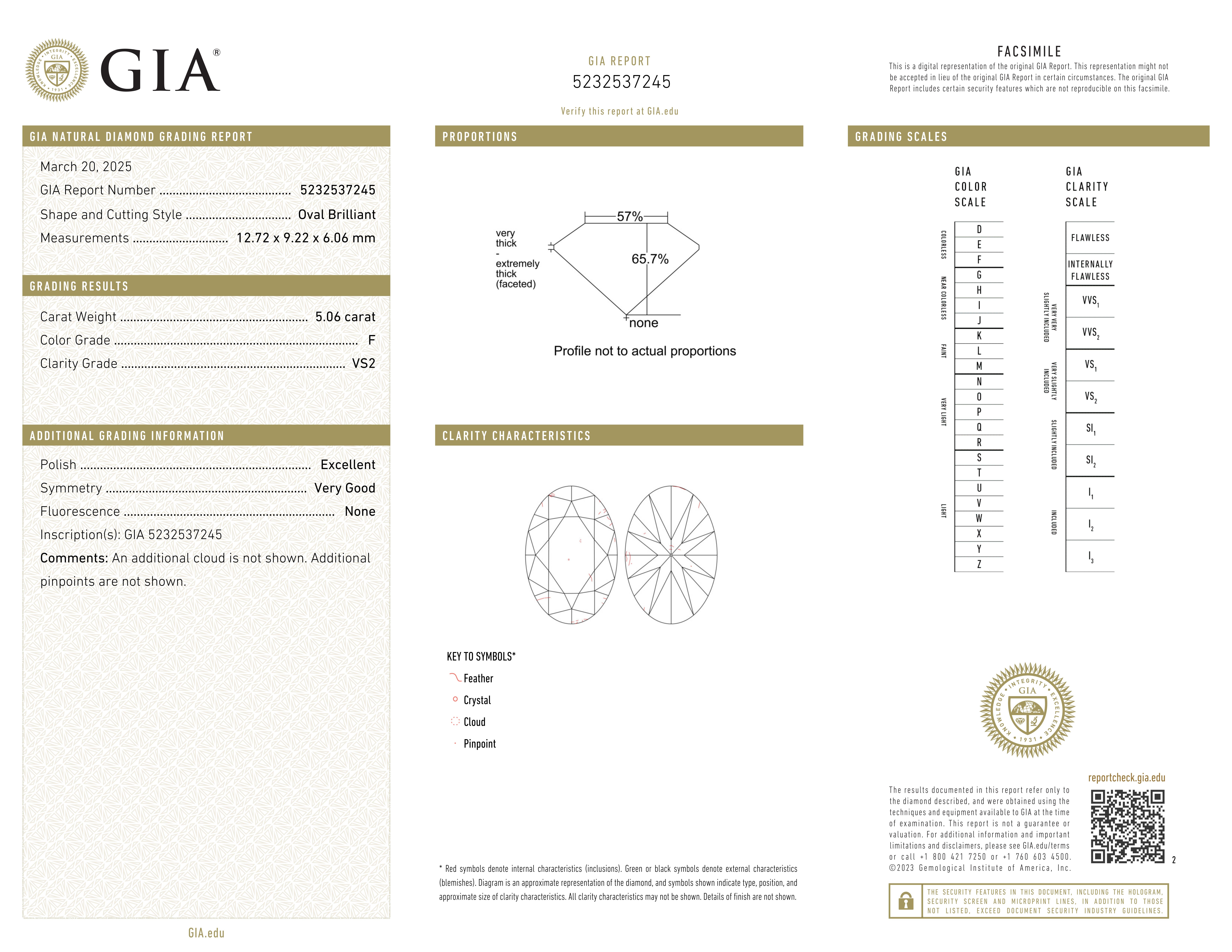 Taille ovale Bague à diamant ovale de 5 carats certifiée GIA en vente