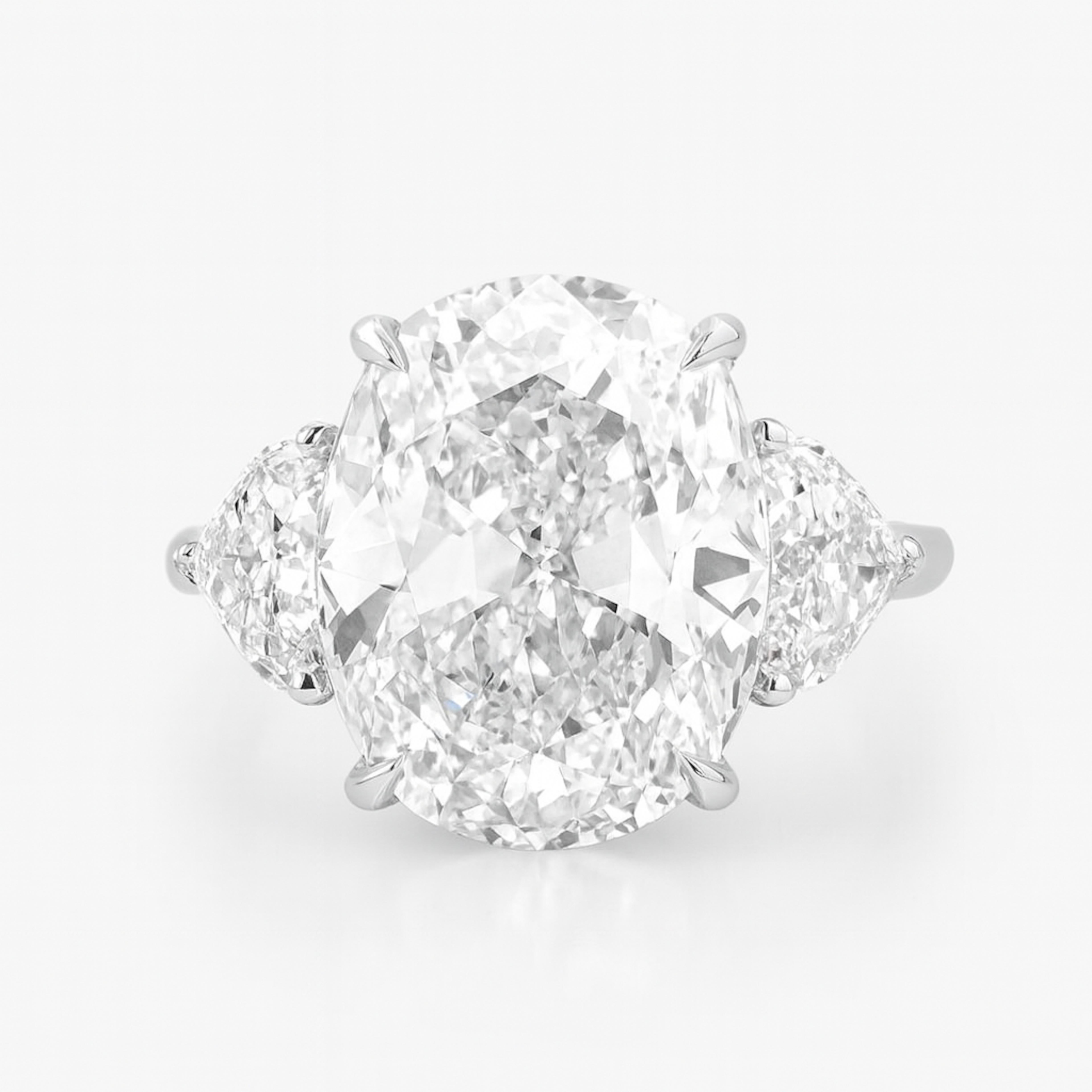 GIA Certified 5 Karat Oval Cut Diamond Ring Typ 2A D Farbe Flawless Klarheit (Ovalschliff) im Angebot