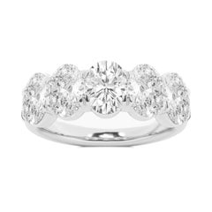 GIA Certified 5 Carat Oval Diamond Eternity Band Ring