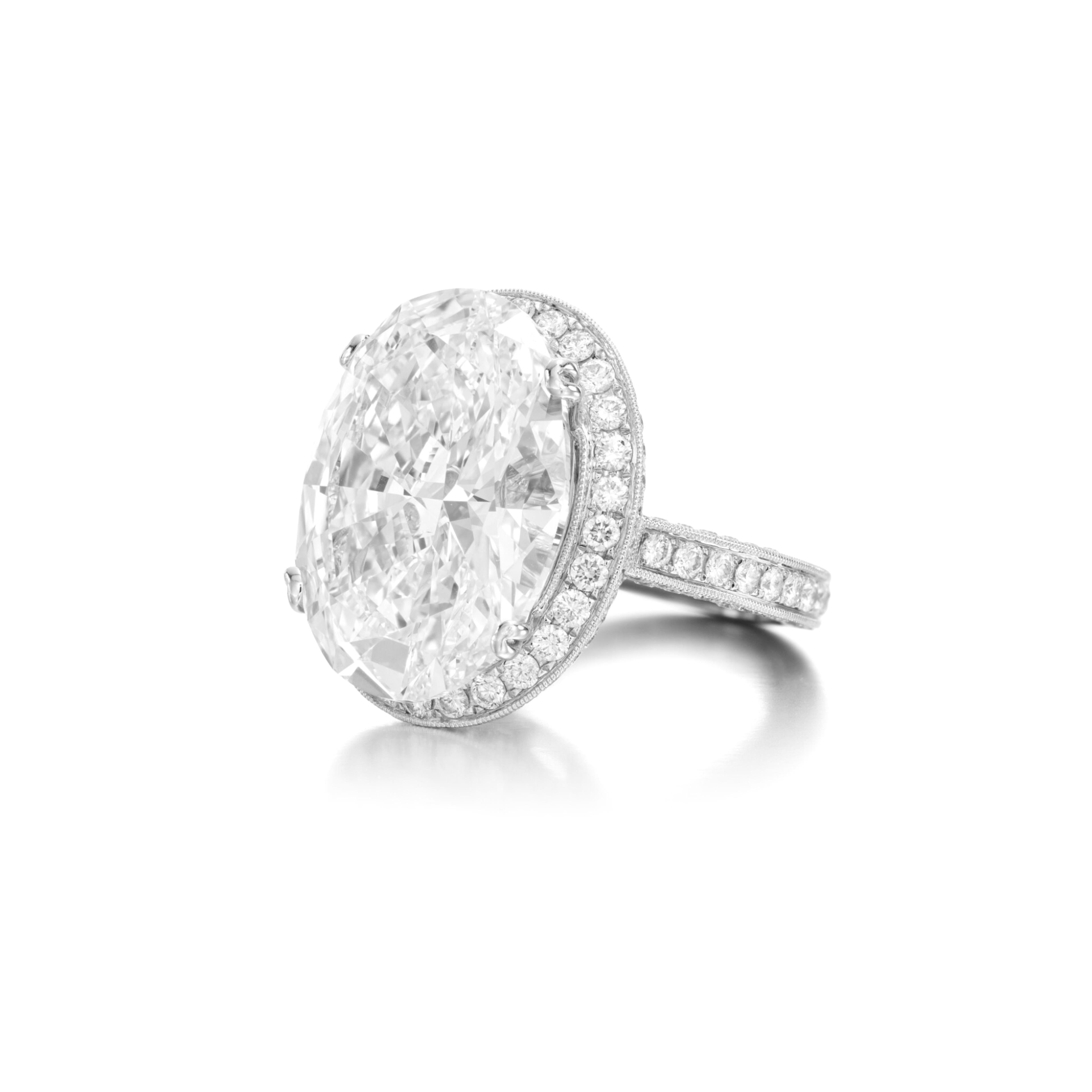 Contemporary GIA Certified 5 Carat Oval Diamond Ring D COLOR VVS1 CLARITY For Sale