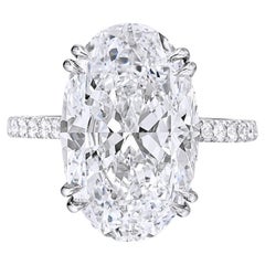 GIA Certified 5 Carat Oval Diamond Ring