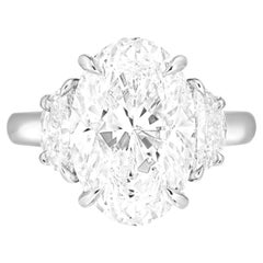 GIA Certified 5 Carat Oval Diamond Ring