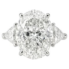 GIA Certified 5 Carat Oval Internally Flawless Diamond Engagement Ring