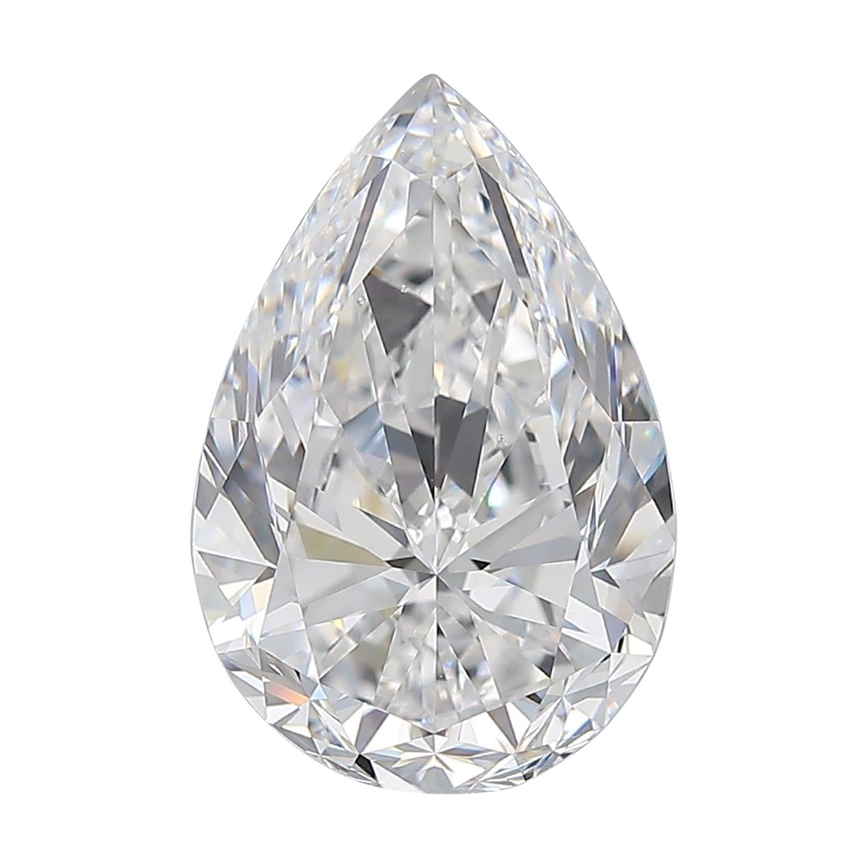 GIA Certified 5 Carat Pear Cut Diamond D Color VS2 Clarity