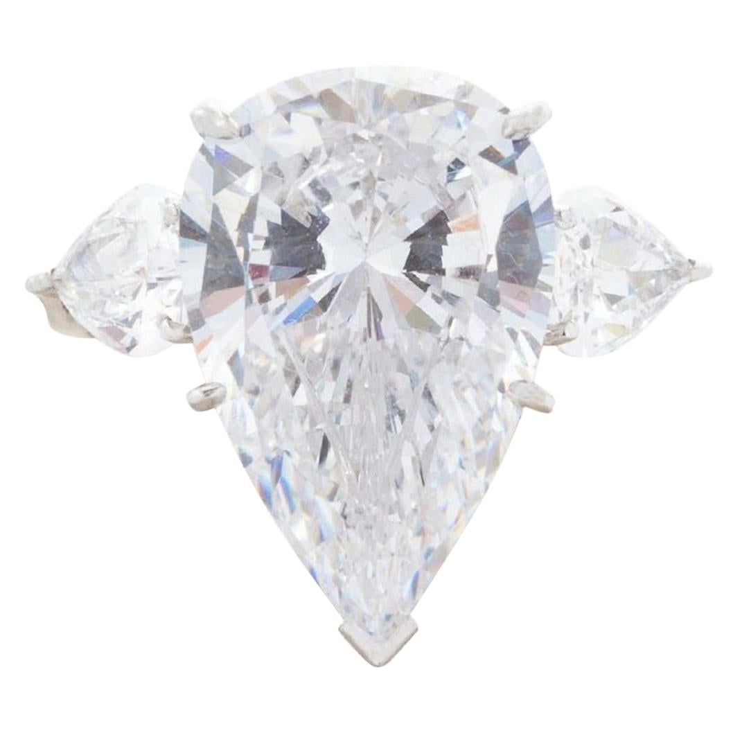 GIA Certified 5 Carat Pear Cut Diamond Ring