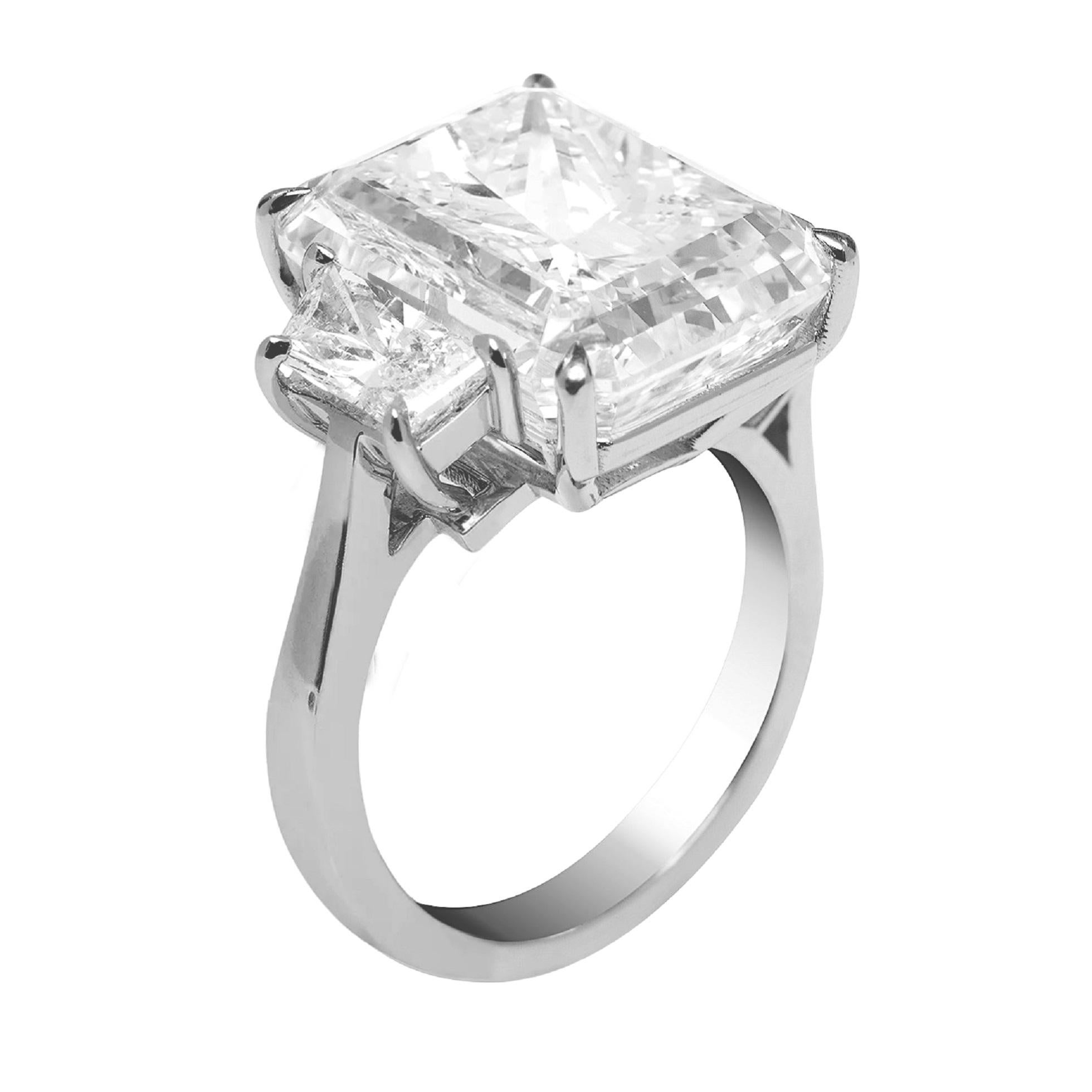 GIA Certified 5 Carat Radiant Cut Diamond Platinum Solitaire Ring For ...