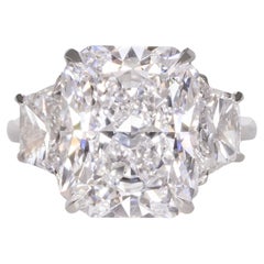 GIA-zertifizierter 5 Karat Diamantring aus Platin mit Strahlenschliff VS2 Reinheit