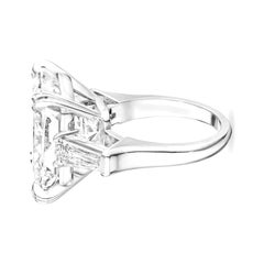 GIA Certified 5 Carat Radiant Diamond Platinum Ring