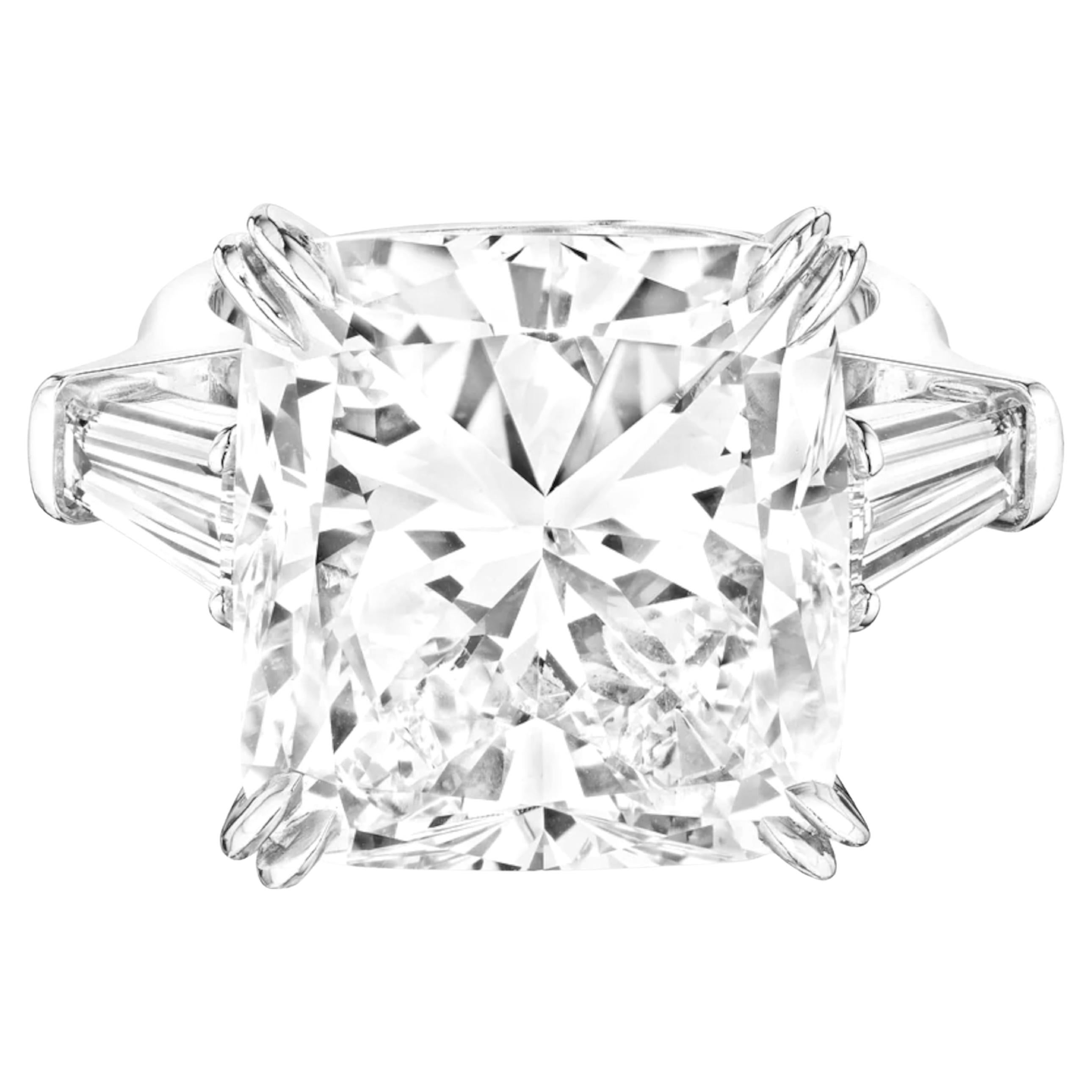 GIA Certified 5 Carat Radiant Diamond Platinum Ring