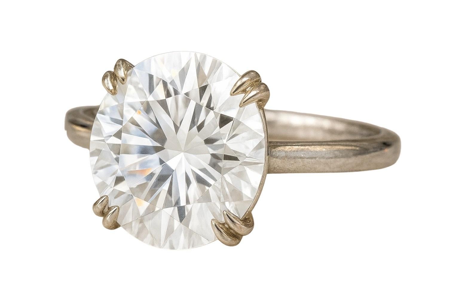 4 ct round diamond ring