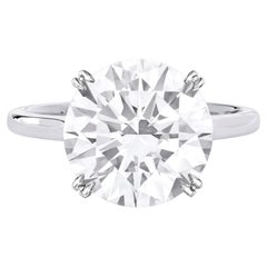 GIA Certified 5.00 Carat Round Cut Diamond VVS1 Clarity Solitaire Ring