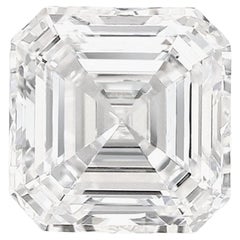 GIA Certified 5 Carat Sq Emerald Cut Diamond with Trapezoid Diamonds on side