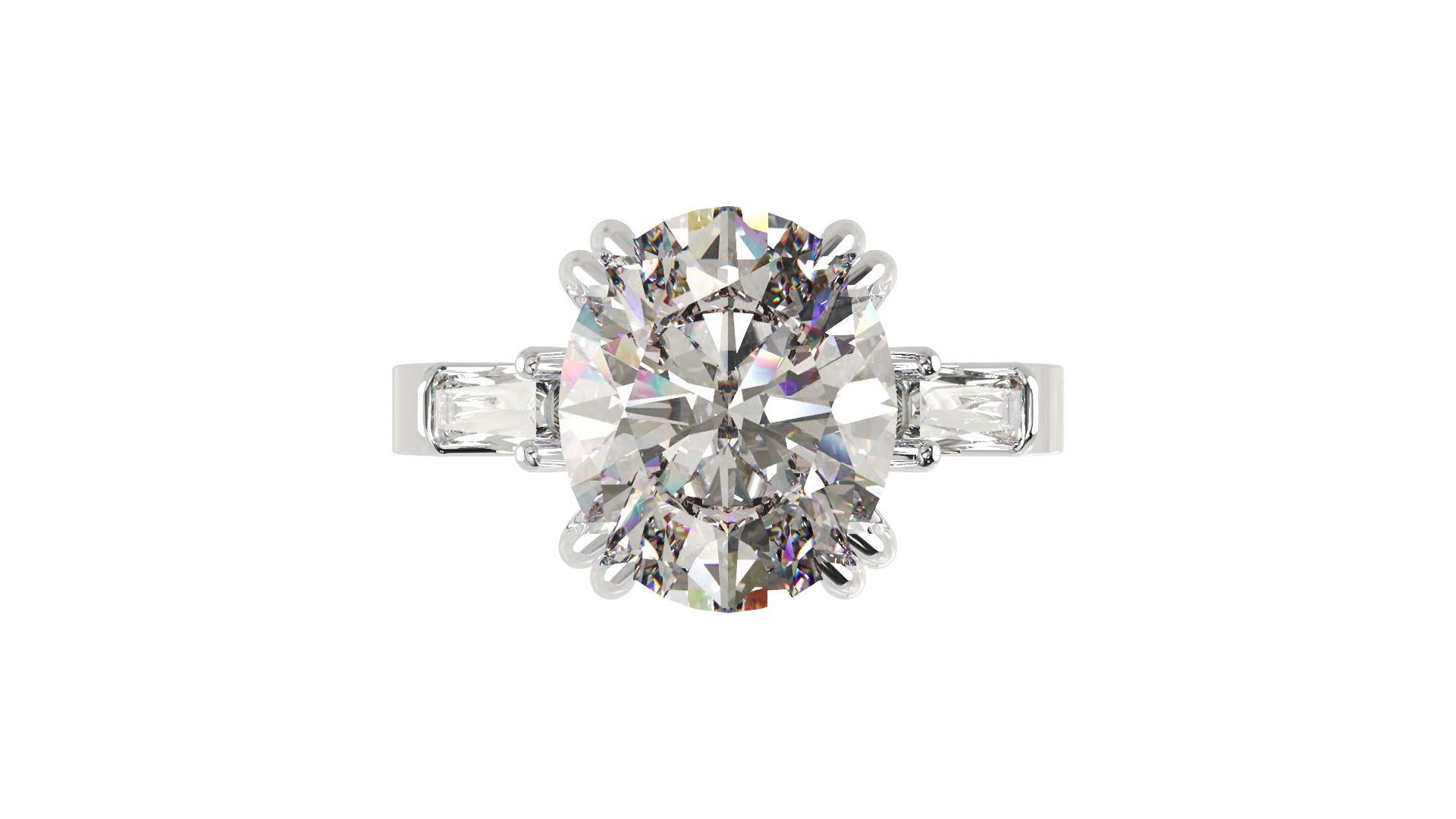 3 carat oval diamond ring