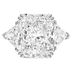 Bague en diamant taille radiant de 5 carats de pureté VVS1 certifié GIA