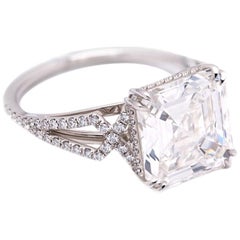 GIA Certified 5 Carat White Diamond, Asscher Cut, G Color, VS1