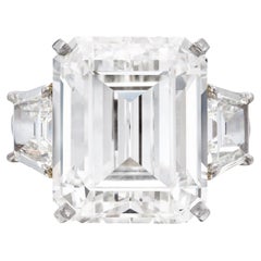 GIA Certified 5 Ct E Color VS Clarity Emerald cut Diamond 18K White Gold Ring