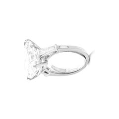 GIA Certified 5 Ct. Pear Brilliant Cut Diamond Platinum Ring